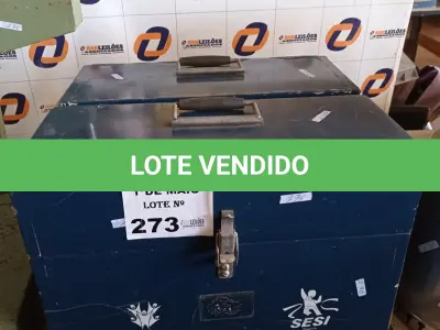 LOTE 273 - 02 CAIXAS PARA FERRAMENTAS EM MADEIRA. (NO ESTADO, LEILÃO NÃO TEM GARANTIA E NEM DEVOLUÇÃO, SUJEITO A POSSÍVEIS AVARIAS VISÍVEIS/OCULTAS E/OU AUSÊNCIA DE COMPONENTES).