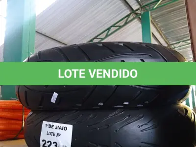 LOTE 223 - 02 PNEUS DE MOTO USADOS, 160/60/17 E 170/60/17.  (NO ESTADO, LEILÃO NÃO TEM GARANTIA E NEM DEVOLUÇÃO, SUJEITO A POSSÍVEIS AVARIAS VISÍVEIS/OCULTAS E/OU AUSÊNCIA DE COMPONENTES).