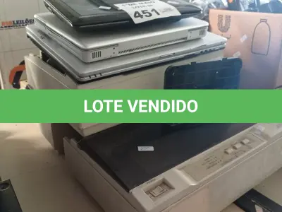 LOTE 451 - 03 IMPRESSORAS MATRICIAL, 02 NOTEBOOKS E 01 NETBOOK MARCAS E MODELOS DIVERSOS PARA RETIRADA DE PEÇAS. (NO ESTADO, LEILÃO NÃO TEM GARANTIA E NEM DEVOLUÇÃO, SUJEITO A POSSÍVEIS AVARIAS VISÍVEIS/OCULTAS E/OU AUSÊNCIA DE COMPONENTES).