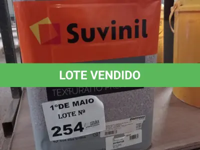 LOTE 254 - 01 LATA DE TEXTURATTO EFEITO BRILHO SUVINIL BASE 24KG. (NO ESTADO, LEILÃO NÃO TEM GARANTIA E NEM DEVOLUÇÃO, SUJEITO A POSSÍVEIS AVARIAS VISÍVEIS/OCULTAS E/OU AUSÊNCIA DE COMPONENTES).