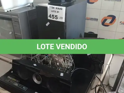 LOTE 455 - 01 DVD HOME THEATER MARCA LG. (NO ESTADO, LEILÃO NÃO TEM GARANTIA E NEM DEVOLUÇÃO, SUJEITO A POSSÍVEIS AVARIAS VISÍVEIS/OCULTAS E/OU AUSÊNCIA DE COMPONENTES).