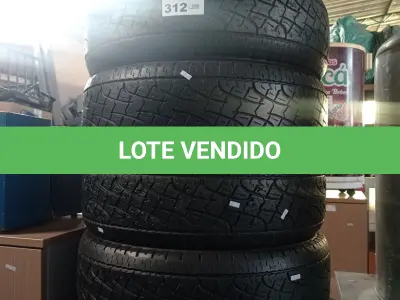 LOTE 312 - 06 PNEUS USADOS PARA CAMIONETE NAS MEDIDAS 265/65/17. (NO ESTADO, LEILÃO NÃO TEM GARANTIA E NEM DEVOLUÇÃO, SUJEITO A POSSÍVEIS AVARIAS VISÍVEIS/OCULTAS E/OU AUSÊNCIA DE COMPONENTES).