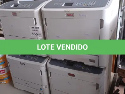 LOTE 355 - 04 IMPRESSORAS MARCAS OKI MODELO MPS5501B PARA RETIRADA DE PEÇAS. (NO ESTADO, LEILÃO NÃO TEM GARANTIA E NEM DEVOLUÇÃO, SUJEITO A POSSÍVEIS AVARIAS VISÍVEIS/OCULTAS E/OU AUSÊNCIA DE COMPONENTES).