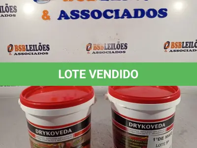 LOTE 241 - 02 BALDES DE DRYKOVEDA, ADITIVO IMPERMEABILIZANTE PARA CONCRETO E ARGAMASSAS. (NO ESTADO, LEILÃO NÃO TEM GARANTIA E NEM DEVOLUÇÃO, SUJEITO A POSSÍVEIS AVARIAS VISÍVEIS/OCULTAS E/OU AUSÊNCIA DE COMPONENTES).