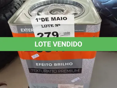 LOTE 279 - 01 LATA DE TEXTURATTO EFEITO BRILHO SUVINIL BASE 24KG. (NO ESTADO, LEILÃO NÃO TEM GARANTIA E NEM DEVOLUÇÃO, SUJEITO A POSSÍVEIS AVARIAS VISÍVEIS/OCULTAS E/OU AUSÊNCIA DE COMPONENTES).