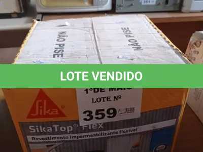 LOTE 359 - 01 CAIXA DE SIKA TOP FLEX, REVESTIMENTO IMPERMEABILIZANTE FLEXÍVEL. (NO ESTADO, LEILÃO NÃO TEM GARANTIA E NEM DEVOLUÇÃO, SUJEITO A POSSÍVEIS AVARIAS VISÍVEIS/OCULTAS E/OU AUSÊNCIA DE COMPONENTES).
