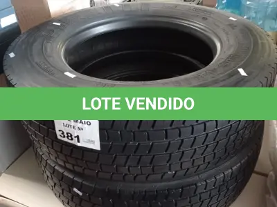 LOTE 381 - 02 PNEUS PARA CAMINHÃO ¾ 215/75/17.5. (NO ESTADO, LEILÃO NÃO TEM GARANTIA E NEM DEVOLUÇÃO, SUJEITO A POSSÍVEIS AVARIAS VISÍVEIS/OCULTAS E/OU AUSÊNCIA DE COMPONENTES).