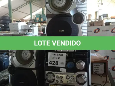 LOTE 428 - 01 APARELHO DE SOM 3X1 MARCA PHILIPS. (NO ESTADO, LEILÃO NÃO TEM GARANTIA E NEM DEVOLUÇÃO, SUJEITO A POSSÍVEIS AVARIAS VISÍVEIS/OCULTAS E/OU AUSÊNCIA DE COMPONENTES).