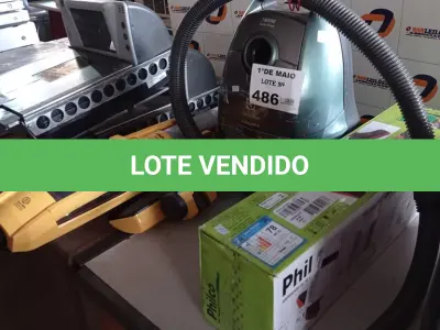 LOTE 486 - 03 ASPIRADORES DE PÓ MARCAS E MODELOS DIVERSOS. (NO ESTADO, LEILÃO NÃO TEM GARANTIA E NEM DEVOLUÇÃO, SUJEITO A POSSÍVEIS AVARIAS VISÍVEIS/OCULTAS E/OU AUSÊNCIA DE COMPONENTES).