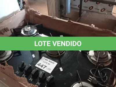 LOTE 447 - 01 FOGÃO COOKTOP 05 BOCAS A GÁS. (NO ESTADO, LEILÃO NÃO TEM GARANTIA E NEM DEVOLUÇÃO, SUJEITO A POSSÍVEIS AVARIAS VISÍVEIS/OCULTAS E/OU AUSÊNCIA DE COMPONENTES).