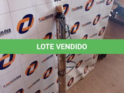 LOTE 406 - 01 BOMBA D’AGUA PARA POÇO ARTESIANO. (NO ESTADO, LEILÃO NÃO TEM GARANTIA E NEM DEVOLUÇÃO, SUJEITO A POSSÍVEIS AVARIAS VISÍVEIS/OCULTAS E/OU AUSÊNCIA DE COMPONENTES).