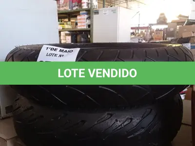 LOTE 278 - 02 PNEUS DE MOTO USADOS, 150/80/17 E 180/55/17. (NO ESTADO, LEILÃO NÃO TEM GARANTIA E NEM DEVOLUÇÃO, SUJEITO A POSSÍVEIS AVARIAS VISÍVEIS/OCULTAS E/OU AUSÊNCIA DE COMPONENTES).