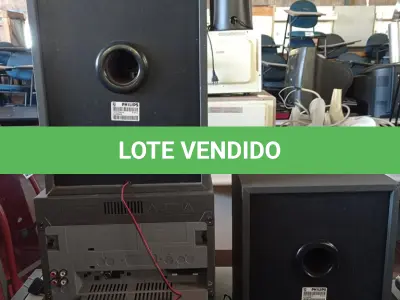 LOTE 428 - 01 APARELHO DE SOM 3X1 MARCA PHILIPS. (NO ESTADO, LEILÃO NÃO TEM GARANTIA E NEM DEVOLUÇÃO, SUJEITO A POSSÍVEIS AVARIAS VISÍVEIS/OCULTAS E/OU AUSÊNCIA DE COMPONENTES).