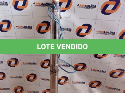 LOTE 406 - 01 BOMBA D’AGUA PARA POÇO ARTESIANO. (NO ESTADO, LEILÃO NÃO TEM GARANTIA E NEM DEVOLUÇÃO, SUJEITO A POSSÍVEIS AVARIAS VISÍVEIS/OCULTAS E/OU AUSÊNCIA DE COMPONENTES).