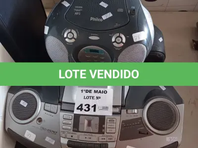 LOTE 431 - 03 APARELHOS DE SOM MARCAS E MODELOS DIVERSOS. (NO ESTADO, LEILÃO NÃO TEM GARANTIA E NEM DEVOLUÇÃO, SUJEITO A POSSÍVEIS AVARIAS VISÍVEIS/OCULTAS E/OU AUSÊNCIA DE COMPONENTES).