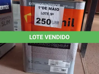 LOTE 250 - 01 LATA DE TEXTURATTO EFEITO BRILHO SUVINIL BASE 24KG. (NO ESTADO, LEILÃO NÃO TEM GARANTIA E NEM DEVOLUÇÃO, SUJEITO A POSSÍVEIS AVARIAS VISÍVEIS/OCULTAS E/OU AUSÊNCIA DE COMPONENTES).
