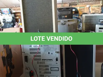 LOTE 421 - 01 APARELHO DE SOM 3X1 MARCA PANASONIC. (NO ESTADO, LEILÃO NÃO TEM GARANTIA E NEM DEVOLUÇÃO, SUJEITO A POSSÍVEIS AVARIAS VISÍVEIS/OCULTAS E/OU AUSÊNCIA DE COMPONENTES).