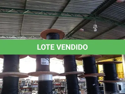 LOTE 191 - 01 LOTE COM VÁRIOS PEDAÇOS DE FIBRA ÓTICA. (NO ESTADO, LEILÃO NÃO TEM GARANTIA E NEM DEVOLUÇÃO, SUJEITO A POSSÍVEIS AVARIAS VISÍVEIS/OCULTAS E/OU AUSÊNCIA DE COMPONENTES).