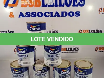 LOTE 182 - 07 LATAS DE CATALIZADOR PARA ESMALTE EPÓXI CORAL PARTE “B” 640ML. (NO ESTADO, LEILÃO NÃO TEM GARANTIA E NEM DEVOLUÇÃO, SUJEITO A POSSÍVEIS AVARIAS VISÍVEIS/OCULTAS E/OU AUSÊNCIA DE COMPONENTES).