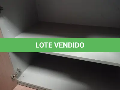 LOTE 321 - 01 ARMÁRIO BAIXO EM MADEIRA COM 02 PORTAS E 01 PRATELEIRAS. (NO ESTADO, LEILÃO NÃO TEM GARANTIA E NEM DEVOLUÇÃO, SUJEITO A POSSÍVEIS AVARIAS VISÍVEIS/OCULTAS E/OU AUSÊNCIA DE COMPONENTES).