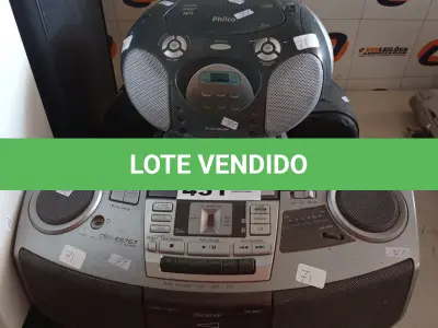 LOTE 431 - 03 APARELHOS DE SOM MARCAS E MODELOS DIVERSOS. (NO ESTADO, LEILÃO NÃO TEM GARANTIA E NEM DEVOLUÇÃO, SUJEITO A POSSÍVEIS AVARIAS VISÍVEIS/OCULTAS E/OU AUSÊNCIA DE COMPONENTES).