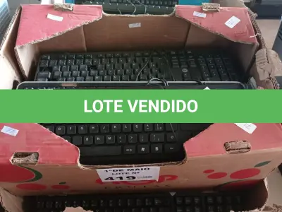 LOTE 419 - 01 LOTE COM GRANDE QUANTIDADE DE TECLADOS PARA PC MARCAS E MODELOS DIVERSOS. (NO ESTADO, LEILÃO NÃO TEM GARANTIA E NEM DEVOLUÇÃO, SUJEITO A POSSÍVEIS AVARIAS VISÍVEIS/OCULTAS E/OU AUSÊNCIA DE COMPONENTES).