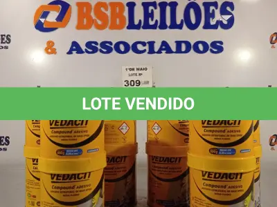 LOTE 309 - 06 LATAS DE ADESIVO ESTRUTURAL DE BASE EPÓXI MEDIA FLUIDEZ COMPONENTES A+B. (NO ESTADO, LEILÃO NÃO TEM GARANTIA E NEM DEVOLUÇÃO, SUJEITO A POSSÍVEIS AVARIAS VISÍVEIS/OCULTAS E/OU AUSÊNCIA DE COMPONENTES).