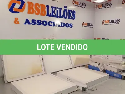 LOTE 189 - 01 LOTE COM VÁRIAS LUMINÁRIAS DE LED MARCAS E MODELOS DIVERSOS. (NO ESTADO, LEILÃO NÃO TEM GARANTIA E NEM DEVOLUÇÃO, SUJEITO A POSSÍVEIS AVARIAS VISÍVEIS/OCULTAS E/OU AUSÊNCIA DE COMPONENTES).