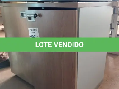 LOTE 400 - 01 ARMÁRIO BAIXO EM MADEIRA COM 02 PORTAS E 01 PRATELEIRA. (NO ESTADO, LEILÃO NÃO TEM GARANTIA E NEM DEVOLUÇÃO, SUJEITO A POSSÍVEIS AVARIAS VISÍVEIS/OCULTAS E/OU AUSÊNCIA DE COMPONENTES).