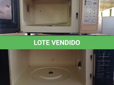 LOTE 458 - 02 MICRO-ONDAS E 02 CAFETEIRAS MARCAS E MODELOS DIVERSOS PARA RETIRADA DE PEÇAS. (NO ESTADO, LEILÃO NÃO TEM GARANTIA E NEM DEVOLUÇÃO, SUJEITO A POSSÍVEIS AVARIAS VISÍVEIS/OCULTAS E/OU AUSÊNCIA DE COMPONENTES).