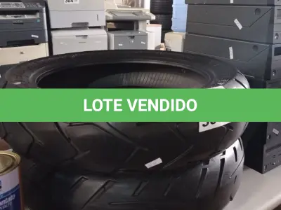 LOTE 335 - 02 PNEUS DE MOTO USADOS NAS MEDIDAS 150/70/17 E 170/60/17. (NO ESTADO, LEILÃO NÃO TEM GARANTIA E NEM DEVOLUÇÃO, SUJEITO A POSSÍVEIS AVARIAS VISÍVEIS/OCULTAS E/OU AUSÊNCIA DE COMPONENTES).