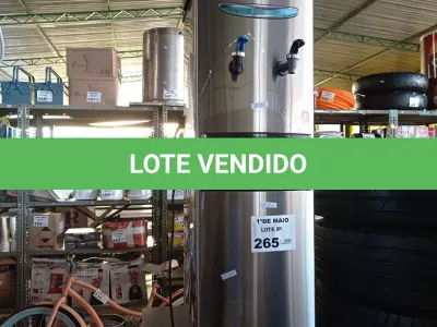 LOTE 265 - 01 BEBEDOURO PARA GARRAFÃO EM AÇO ESCOVADO 110V. (NO ESTADO, LEILÃO NÃO TEM GARANTIA E NEM DEVOLUÇÃO, SUJEITO A POSSÍVEIS AVARIAS VISÍVEIS/OCULTAS E/OU AUSÊNCIA DE COMPONENTES).
