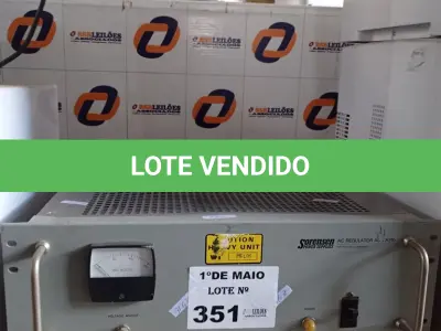LOTE 351 - 01 REGULADOR SORENSEN. (NO ESTADO, LEILÃO NÃO TEM GARANTIA E NEM DEVOLUÇÃO, SUJEITO A POSSÍVEIS AVARIAS VISÍVEIS/OCULTAS E/OU AUSÊNCIA DE COMPONENTES).