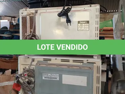 LOTE 446 - 02 MICRO-ONDAS, 01 MÁQUINA DE CUPCAKE, 01 GRILL/WAFFLE MAKER E 01 FOGÃO DE INDUÇÃO MARCAS E MODELOS DIVERSOS PARA RETIRADA DE PEÇAS.  (NO ESTADO, LEILÃO NÃO TEM GARANTIA E NEM DEVOLUÇÃO, SUJEITO A POSSÍVEIS AVARIAS VISÍVEIS/OCULTAS E/OU AUSÊNCIA DE COMPONENTES).