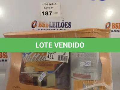 LOTE 187 - 01 KIT POLIPAR MULTIUSO ESMALTE PU INTERIORES/EXTERIORES CONTENDO: 01 GALÃO DE ESMALTE PU 2,7L BRILHANTE BRANCO, 01 LATA DE CATALISADOR 900ML E 01 LATA DE DILUENTE 900ML. (NO ESTADO, LEILÃO NÃO TEM GARANTIA E NEM DEVOLUÇÃO, SUJEITO A POSSÍVEIS AVARIAS VISÍVEIS/OCULTAS E/OU AUSÊNCIA DE COMPONENTES).