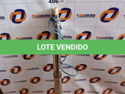 LOTE 406 - 01 BOMBA D’AGUA PARA POÇO ARTESIANO. (NO ESTADO, LEILÃO NÃO TEM GARANTIA E NEM DEVOLUÇÃO, SUJEITO A POSSÍVEIS AVARIAS VISÍVEIS/OCULTAS E/OU AUSÊNCIA DE COMPONENTES).
