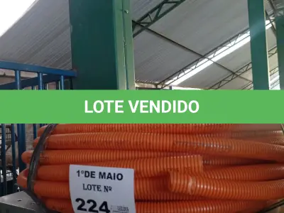LOTE 224 - 01 ROLO DE MANGUEIRA CORRUGADA. (NO ESTADO, LEILÃO NÃO TEM GARANTIA E NEM DEVOLUÇÃO, SUJEITO A POSSÍVEIS AVARIAS VISÍVEIS/OCULTAS E/OU AUSÊNCIA DE COMPONENTES).