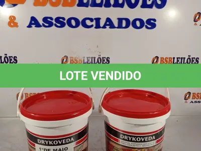 LOTE 219 - 02 BALDES DE DRYKOVEDA, ADITIVO IMPERMEABILIZANTE PARA CONCRETOS E ARGAMASSAS. (NO ESTADO, LEILÃO NÃO TEM GARANTIA E NEM DEVOLUÇÃO, SUJEITO A POSSÍVEIS AVARIAS VISÍVEIS/OCULTAS E/OU AUSÊNCIA DE COMPONENTES).