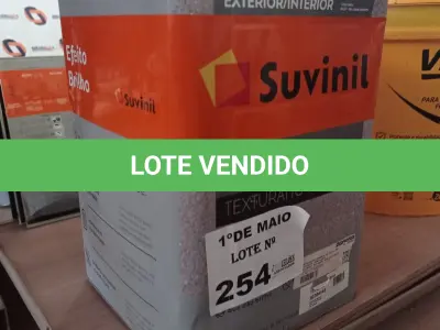 LOTE 254 - 01 LATA DE TEXTURATTO EFEITO BRILHO SUVINIL BASE 24KG. (NO ESTADO, LEILÃO NÃO TEM GARANTIA E NEM DEVOLUÇÃO, SUJEITO A POSSÍVEIS AVARIAS VISÍVEIS/OCULTAS E/OU AUSÊNCIA DE COMPONENTES).