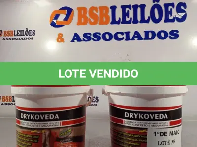 LOTE 241 - 02 BALDES DE DRYKOVEDA, ADITIVO IMPERMEABILIZANTE PARA CONCRETO E ARGAMASSAS. (NO ESTADO, LEILÃO NÃO TEM GARANTIA E NEM DEVOLUÇÃO, SUJEITO A POSSÍVEIS AVARIAS VISÍVEIS/OCULTAS E/OU AUSÊNCIA DE COMPONENTES).