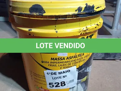 LOTE 528 - 01 BALDE DE MASSA ASFÁLTICA VEDACIT, PARA IMPERMEABILIZAÇÃO DE ÁREAS FRIAS, LAJES DE COBERTURA E TERRAÇOS. (NO ESTADO, LEILÃO NÃO TEM GARANTIA E NEM DEVOLUÇÃO, SUJEITO A POSSÍVEIS AVARIAS VISÍVEIS/OCULTAS E/OU AUSÊNCIA DE COMPONENTES).