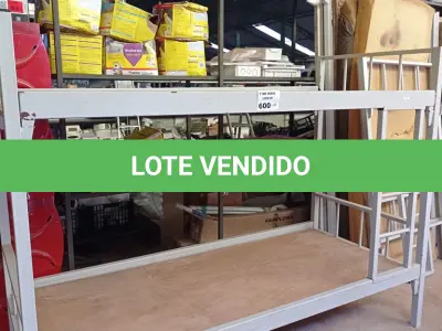 LOTE 600 - 01 CAMA BELICHE EM METAL SEM COLCHÃO. (NO ESTADO, LEILÃO NÃO TEM GARANTIA E NEM DEVOLUÇÃO, SUJEITO A POSSÍVEIS AVARIAS VISÍVEIS/OCULTAS E/OU AUSÊNCIA DE COMPONENTES).
