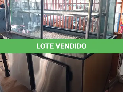 LOTE 579 - 01 BALCÃO EXPOSITOR REFRIGERADO SEM O MOTOR. (NO ESTADO, LEILÃO NÃO TEM GARANTIA E NEM DEVOLUÇÃO, SUJEITO A POSSÍVEIS AVARIAS VISÍVEIS/OCULTAS E/OU AUSÊNCIA DE COMPONENTES).