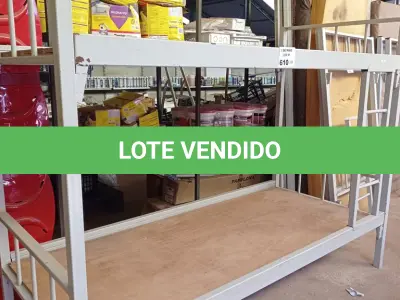 LOTE 610 - 01 CAMA BELICHE EM METAL SEM COLCHÃO. (NO ESTADO, LEILÃO NÃO TEM GARANTIA E NEM DEVOLUÇÃO, SUJEITO A POSSÍVEIS AVARIAS VISÍVEIS/OCULTAS E/OU AUSÊNCIA DE COMPONENTES).