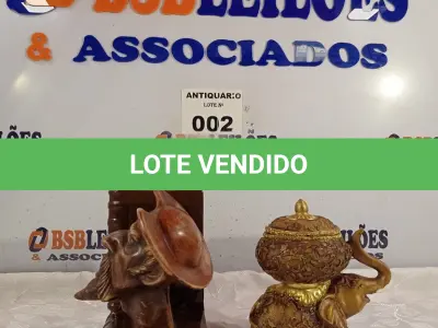 LOTE 002 - 02 PEÇAS PARA DECORAÇÃO. (NO ESTADO, LEILÃO NÃO TEM GARANTIA E NEM DEVOLUÇÃO, SUJEITO A POSSÍVEIS AVARIAS VISÍVEIS/OCULTAS E/OU AUSÊNCIA DE COMPONENTES).