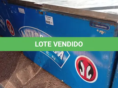 LOTE 602 - 01 FREEZER HORIZONTAL COM 01 TAMPA SEM O MOTOR. (NO ESTADO, LEILÃO NÃO TEM GARANTIA E NEM DEVOLUÇÃO, SUJEITO A POSSÍVEIS AVARIAS VISÍVEIS/OCULTAS E/OU AUSÊNCIA DE COMPONENTES).