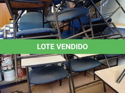 LOTE 594 - 10 CADEIRAS DE AUDITÓRIO. (NO ESTADO, LEILÃO NÃO TEM GARANTIA E NEM DEVOLUÇÃO, SUJEITO A POSSÍVEIS AVARIAS VISÍVEIS/OCULTAS E/OU AUSÊNCIA DE COMPONENTES).