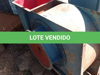 LOTE 612 - 01 EXAUSTOR INDUSTRIAL COM MOTOR. (NO ESTADO, LEILÃO NÃO TEM GARANTIA E NEM DEVOLUÇÃO, SUJEITO A POSSÍVEIS AVARIAS VISÍVEIS/OCULTAS E/OU AUSÊNCIA DE COMPONENTES).