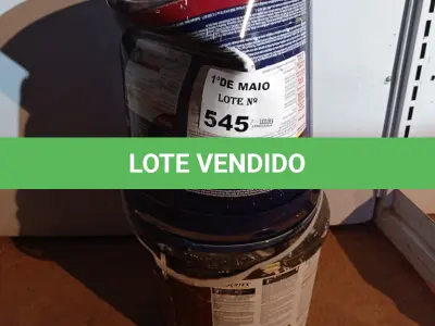 LOTE 545 - 01 BALDE DE MASSA CORRIDA GRAFITEX E 01 BALDE DE TINTA RENNER NA COR MELÃO ROSA FOSCO COM AVARIAS. (NO ESTADO, LEILÃO NÃO TEM GARANTIA E NEM DEVOLUÇÃO, SUJEITO A POSSÍVEIS AVARIAS VISÍVEIS/OCULTAS E/OU AUSÊNCIA DE COMPONENTES).