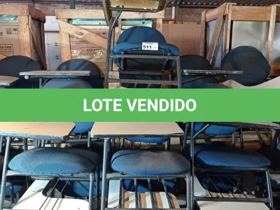 LOTE 511 - 10 CADEIRAS DE AUDITÓRIO. (NO ESTADO, LEILÃO NÃO TEM GARANTIA E NEM DEVOLUÇÃO, SUJEITO A POSSÍVEIS AVARIAS VISÍVEIS/OCULTAS E/OU AUSÊNCIA DE COMPONENTES).